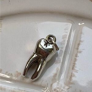 Vintage Tooth Charm – 925 Sterling Silver